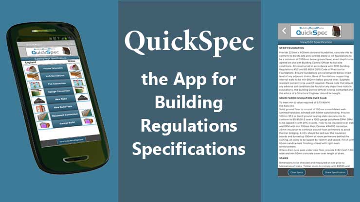 QuickSpec - Android Mobile App for Building Regs Specs