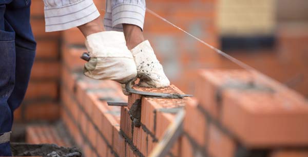 Bricklayer working on a New Build
