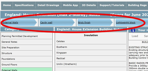 House Extension Notes Menu System